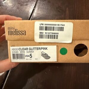 Mini Melissa Glitter Pink Sandals Toddler 5